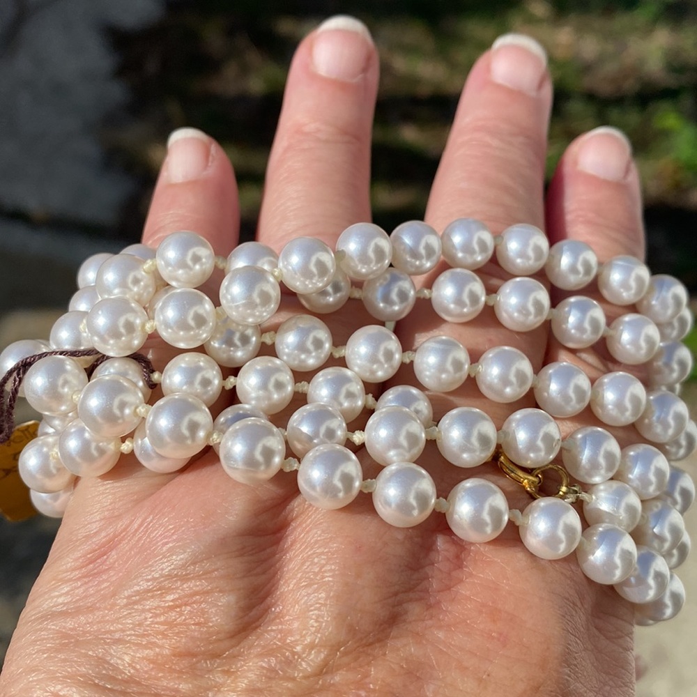 Vintage Marvella Pearl Necklace 54 inch - Picture 7 of 9